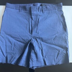Theory Men's Slate Blue Flat Front Shorts